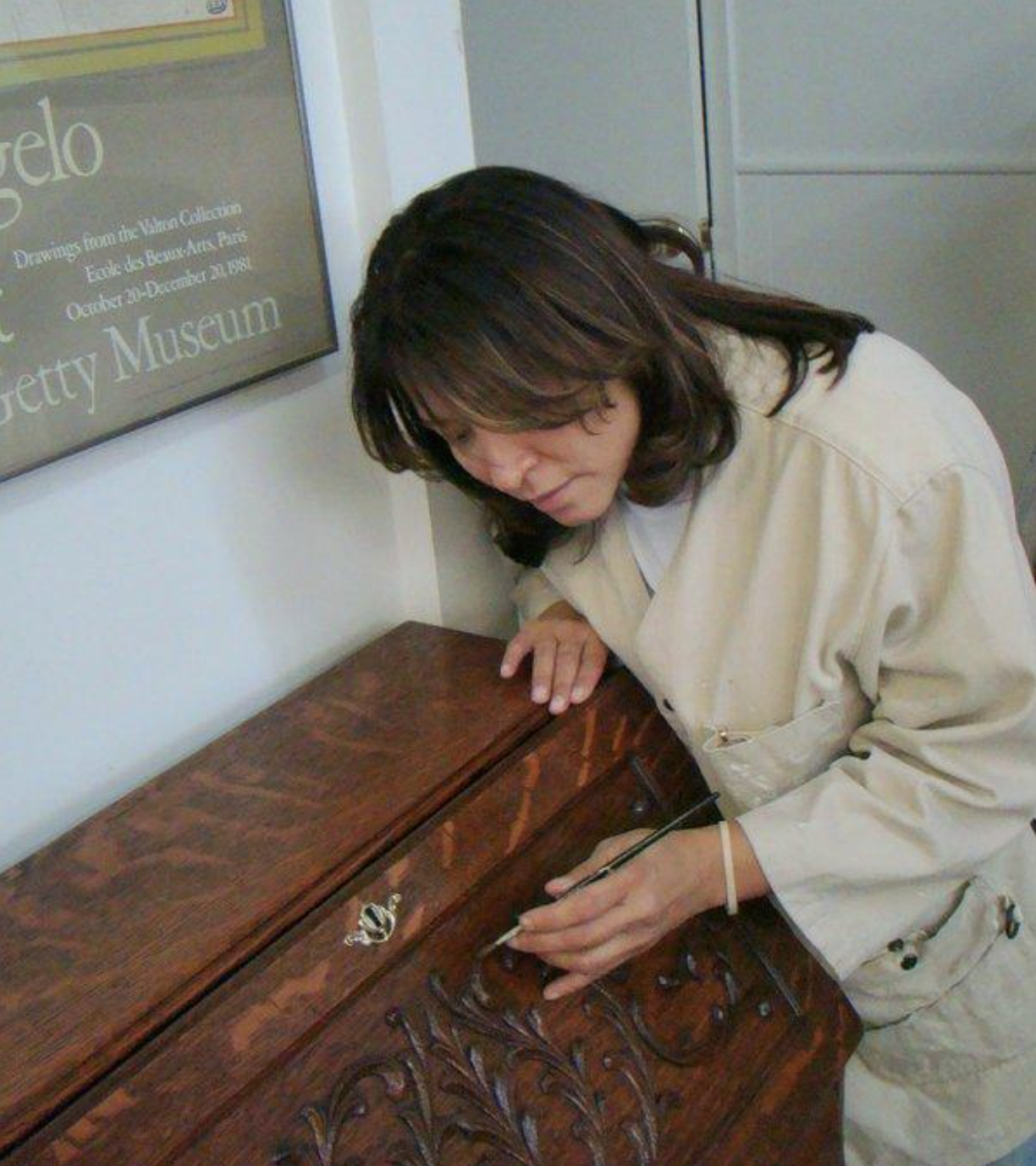 Antique chest restoration work