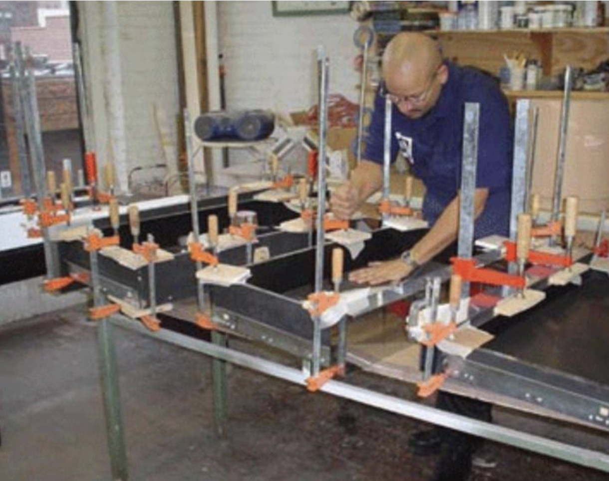 Furniture clamping during restoration